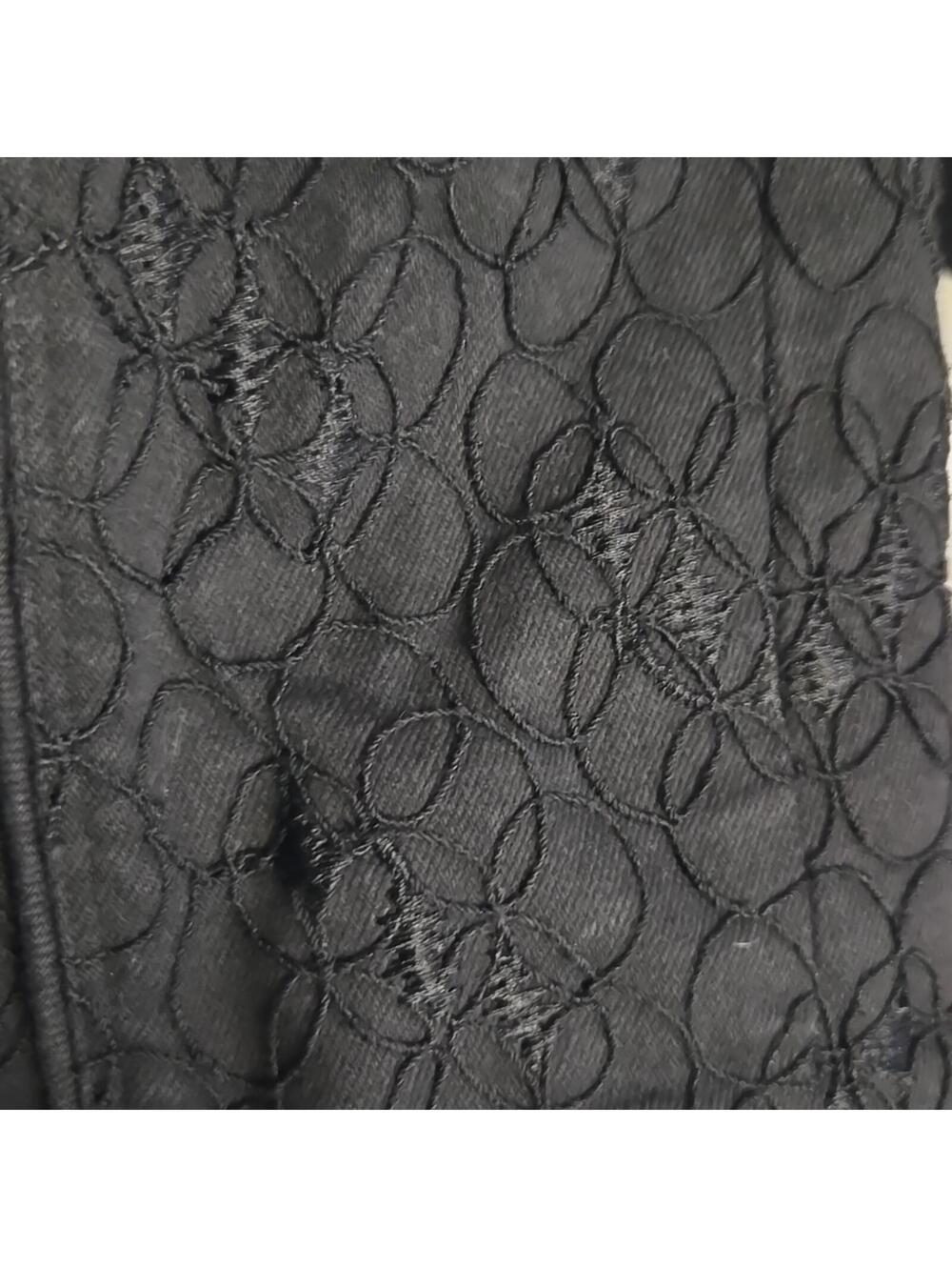 Anne Klein Black Embroidered Jacket Size 12 - Picture 3 of 5